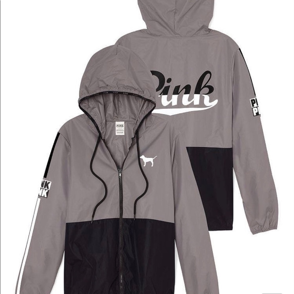 Victoria Secret - Pink - Wind Breaker Grey in M/L